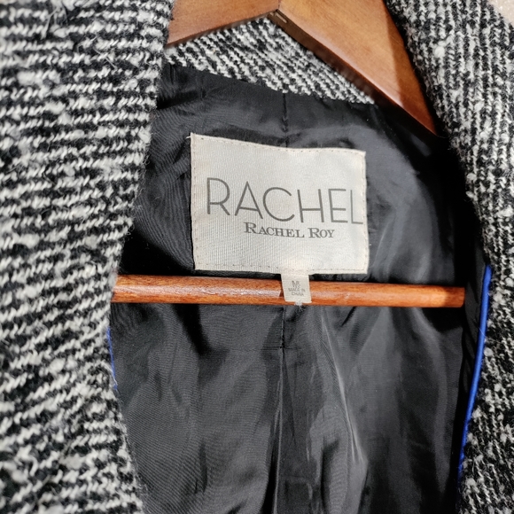 RACHEL Rachel Roy gray tweed versatile tie waist coat - Picture 5 of 5